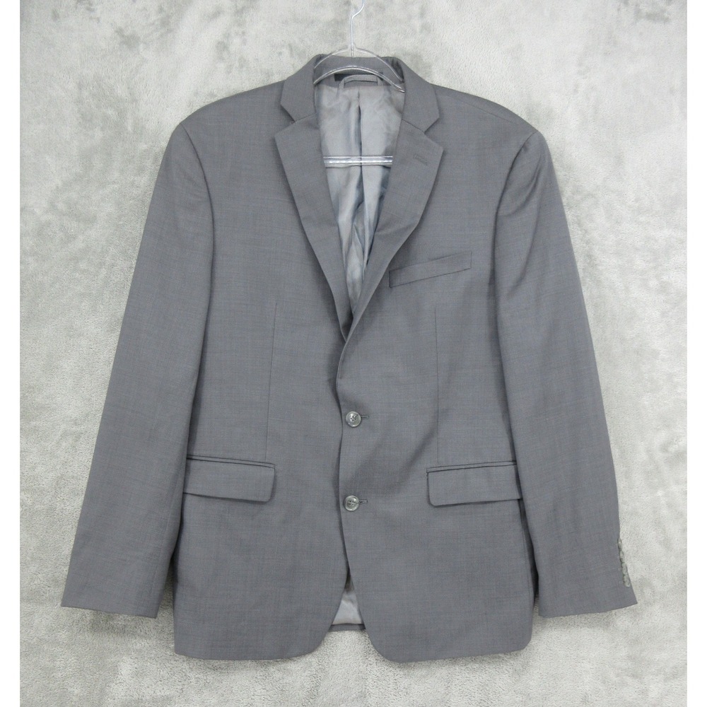 Bar III Sport Coat Men Size 40S Slim Fit Wool Two Button Notch Lapel Blazer Gray